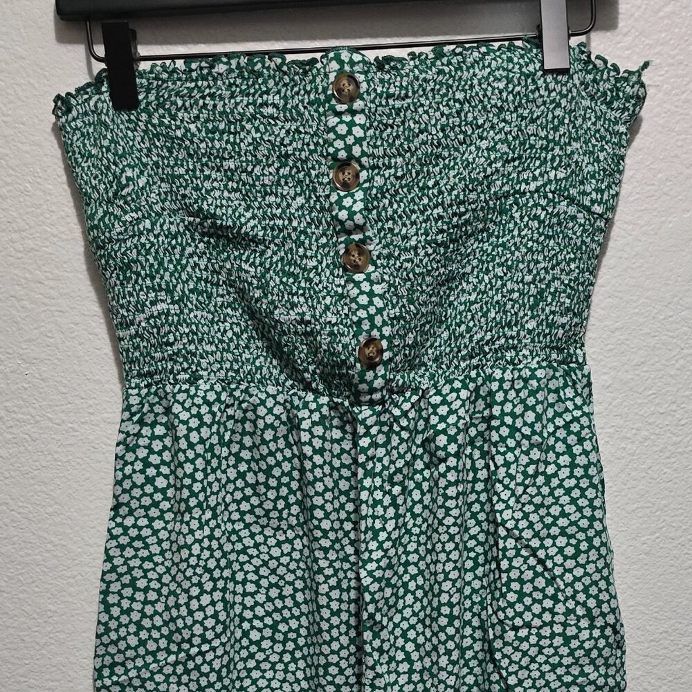 Floral Strapless Jumpsuit - Angashion - M